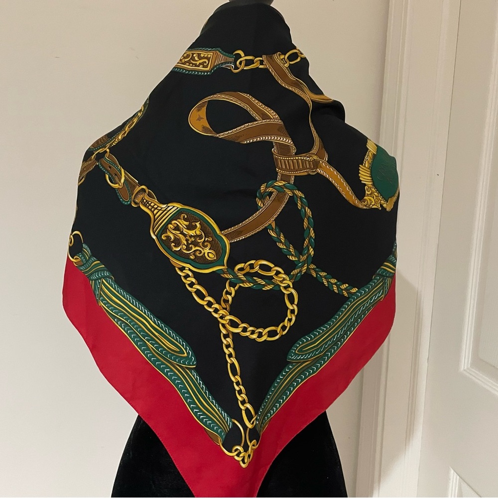 Gorgeous silk horse bit scarf